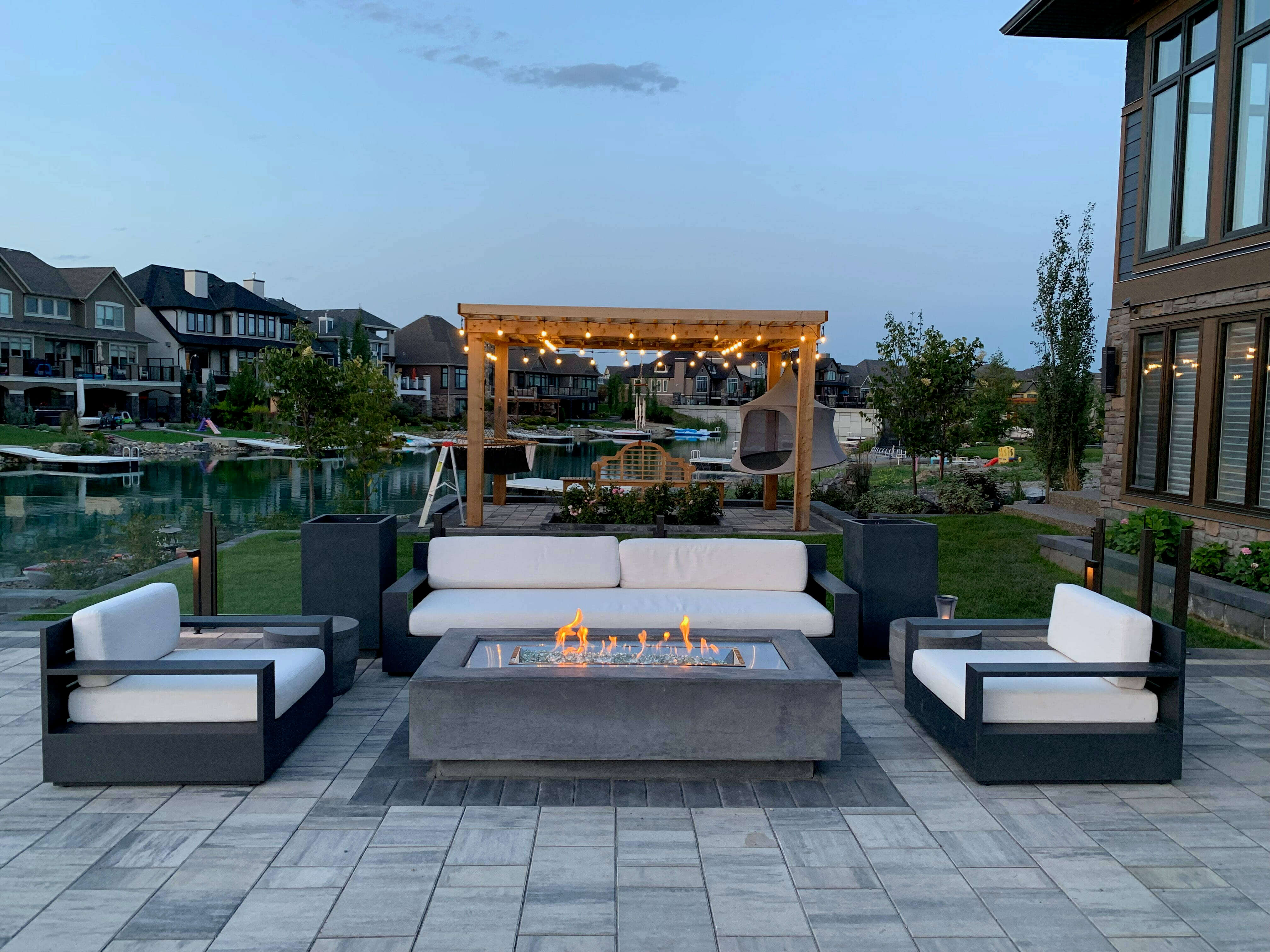 patio and firepit