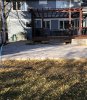 stone patio and pergola