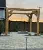 pergola and stone patio