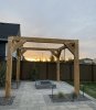 pergola and stone patio