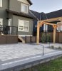 pergola and stone patio