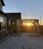 pergola and stone patio