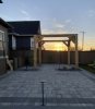 pergola and stone patio